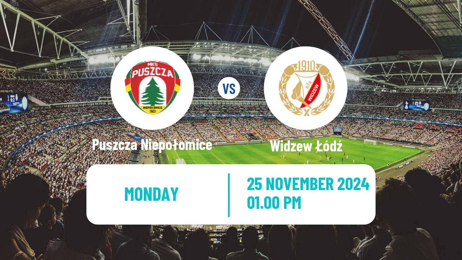 Soccer Polish Ekstraklasa Puszcza Niepołomice - Widzew Łódź