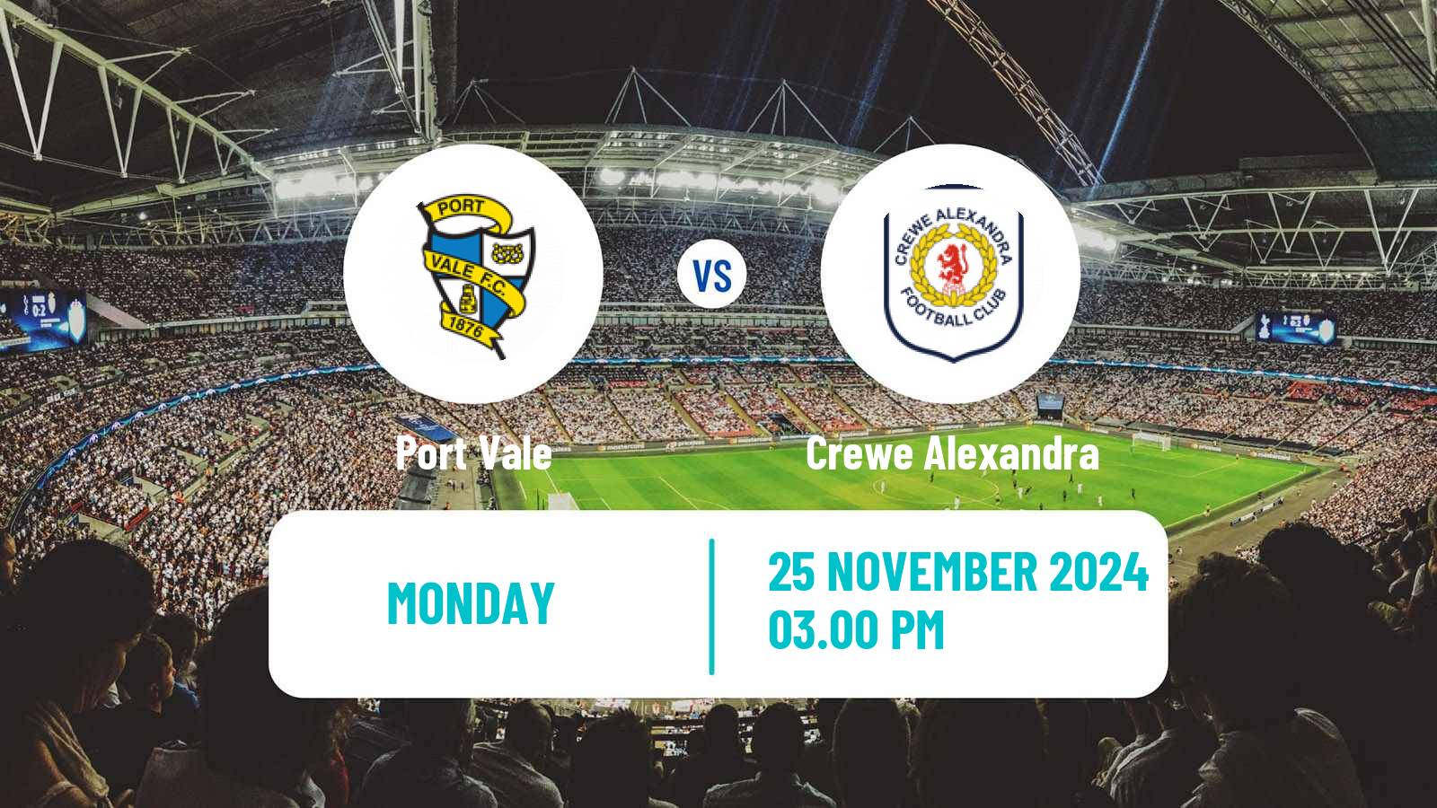 Soccer English League Two Port Vale - Crewe Alexandra