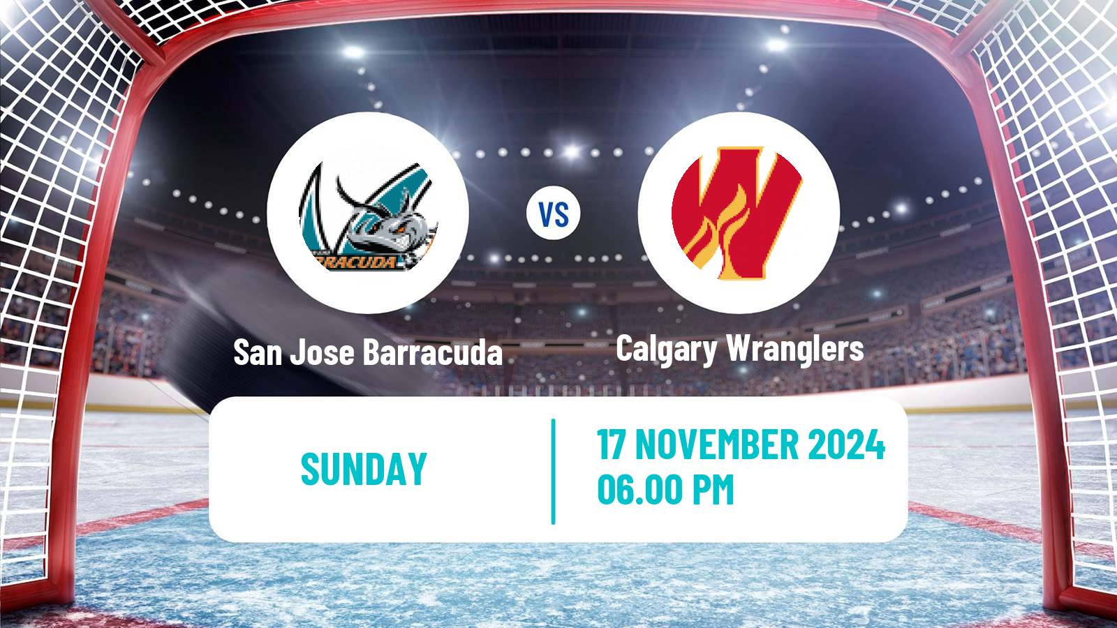 Hockey AHL San Jose Barracuda - Calgary Wranglers