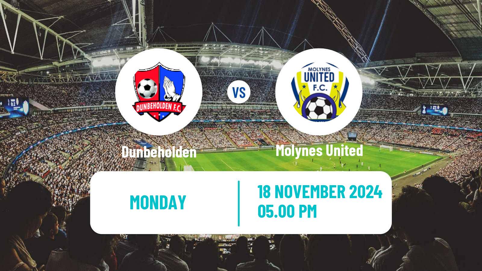 Soccer Jamaica National Premier League Dunbeholden - Molynes United