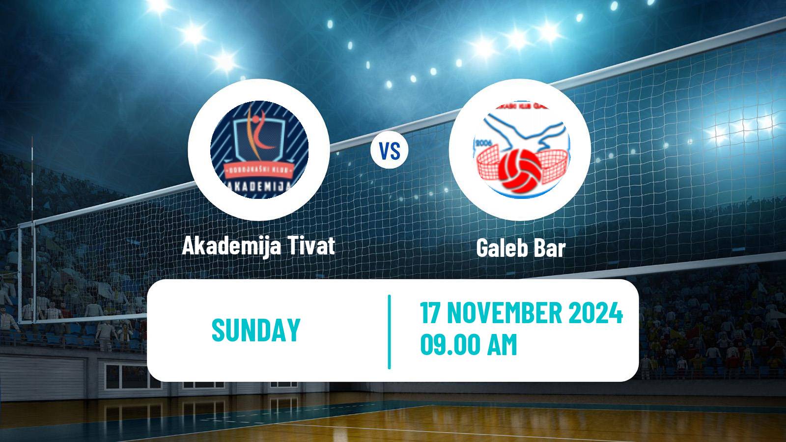 Volleyball Montenegrin Superliga Volleyball Women Akademija Tivat - Galeb Bar