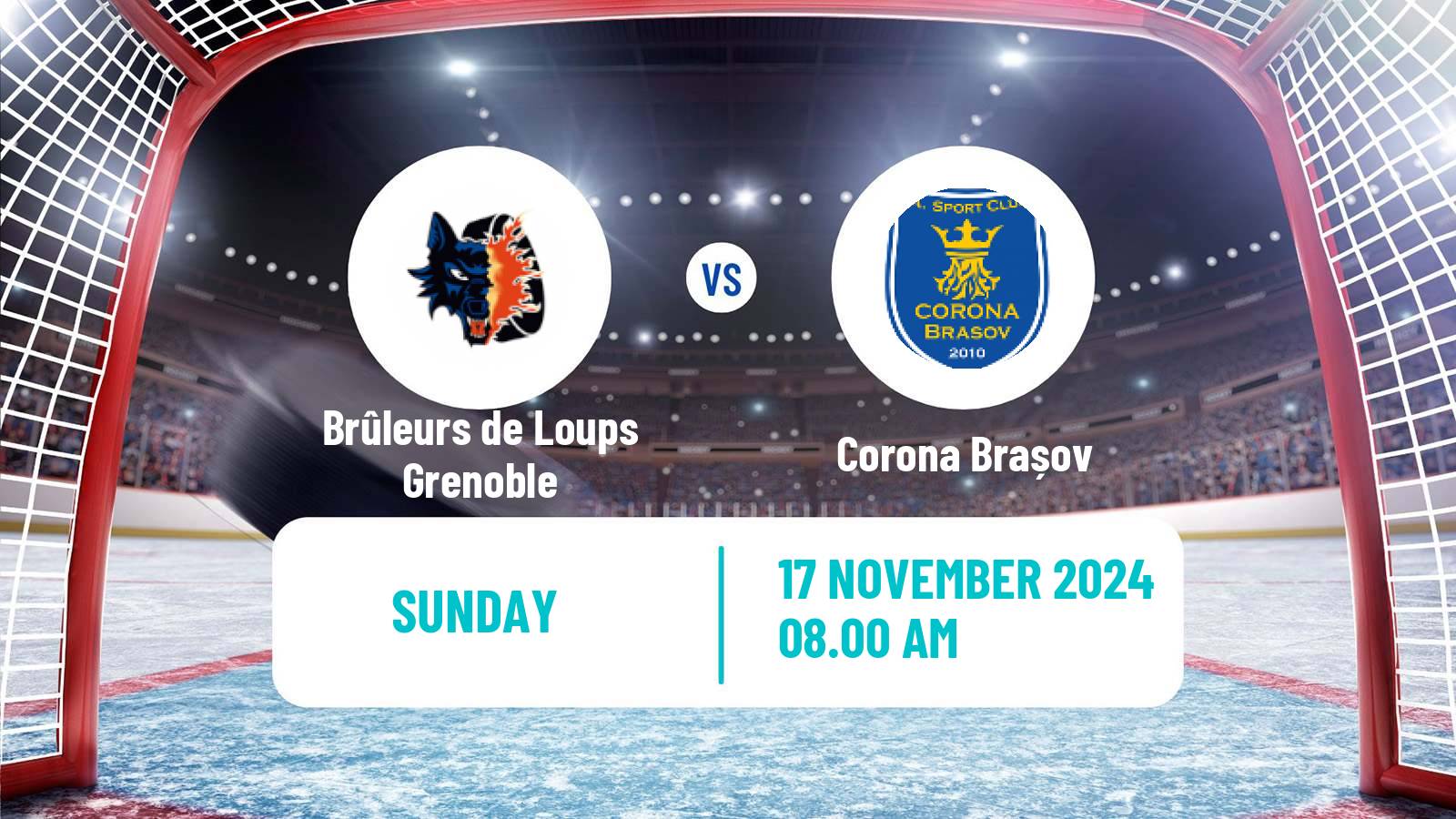 Hockey IIHF Continental Cup Brûleurs de Loups Grenoble - Corona Brașov