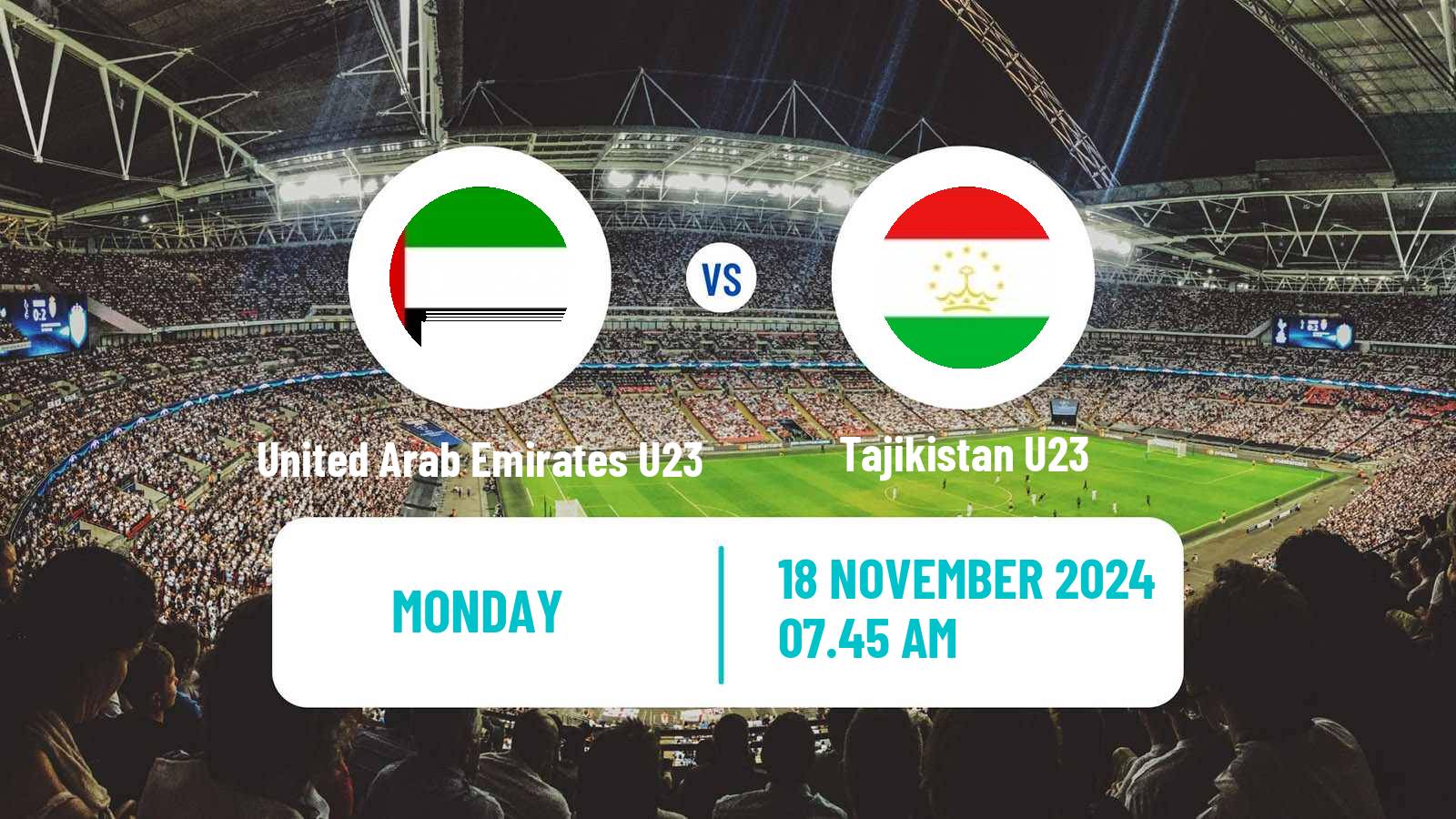 Soccer Friendly United Arab Emirates U23 - Tajikistan U23