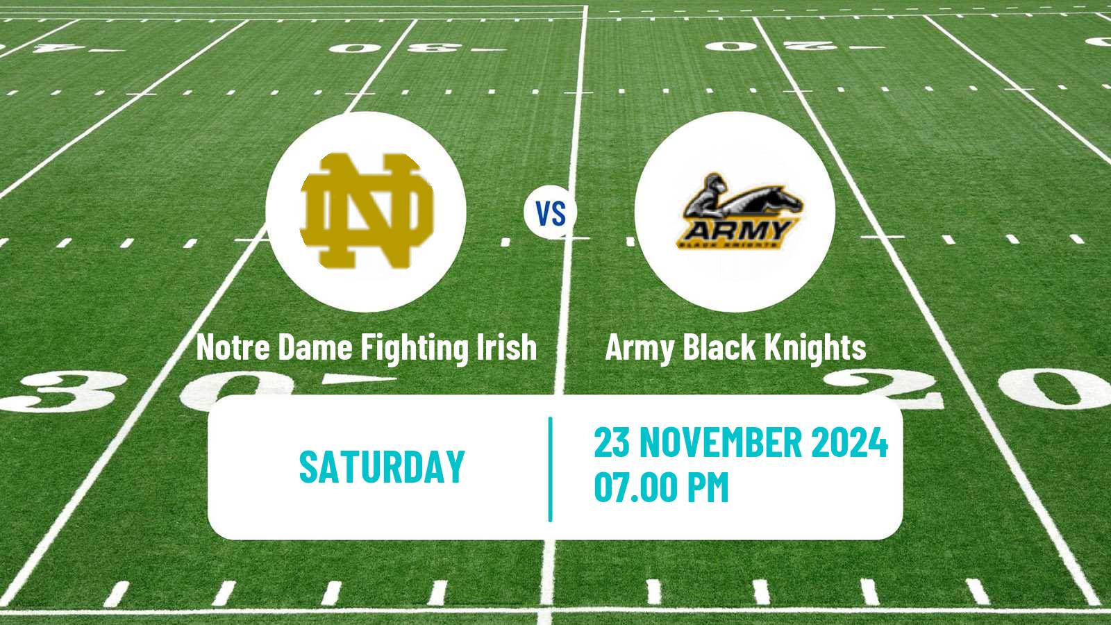 American football NCAA College Football Notre Dame Fighting Irish - Army Black Knights