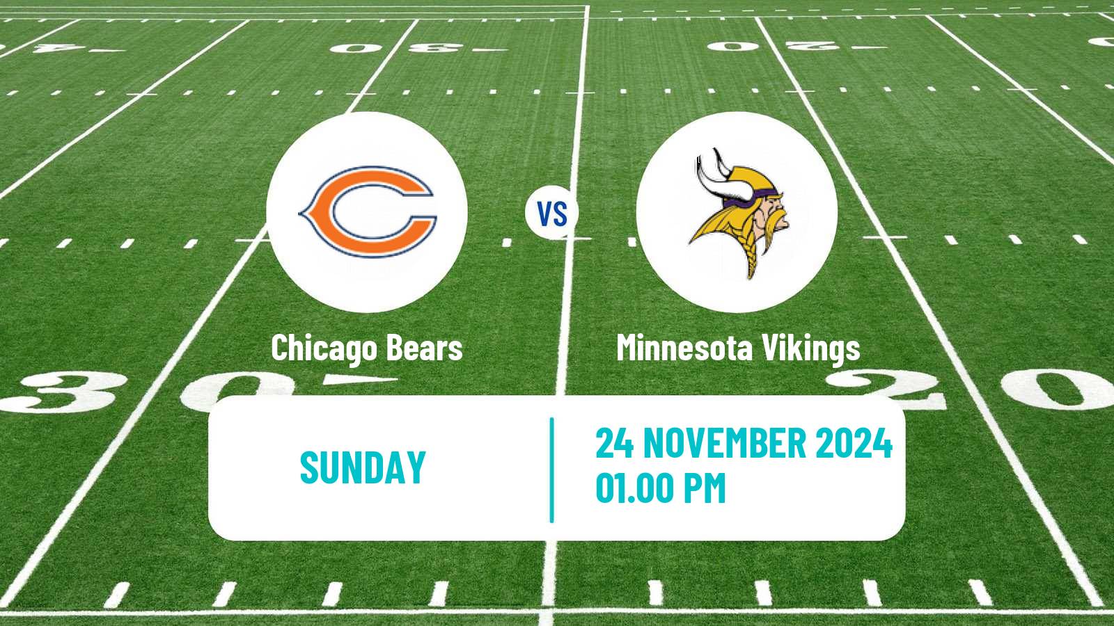 American football NFL Chicago Bears - Minnesota Vikings