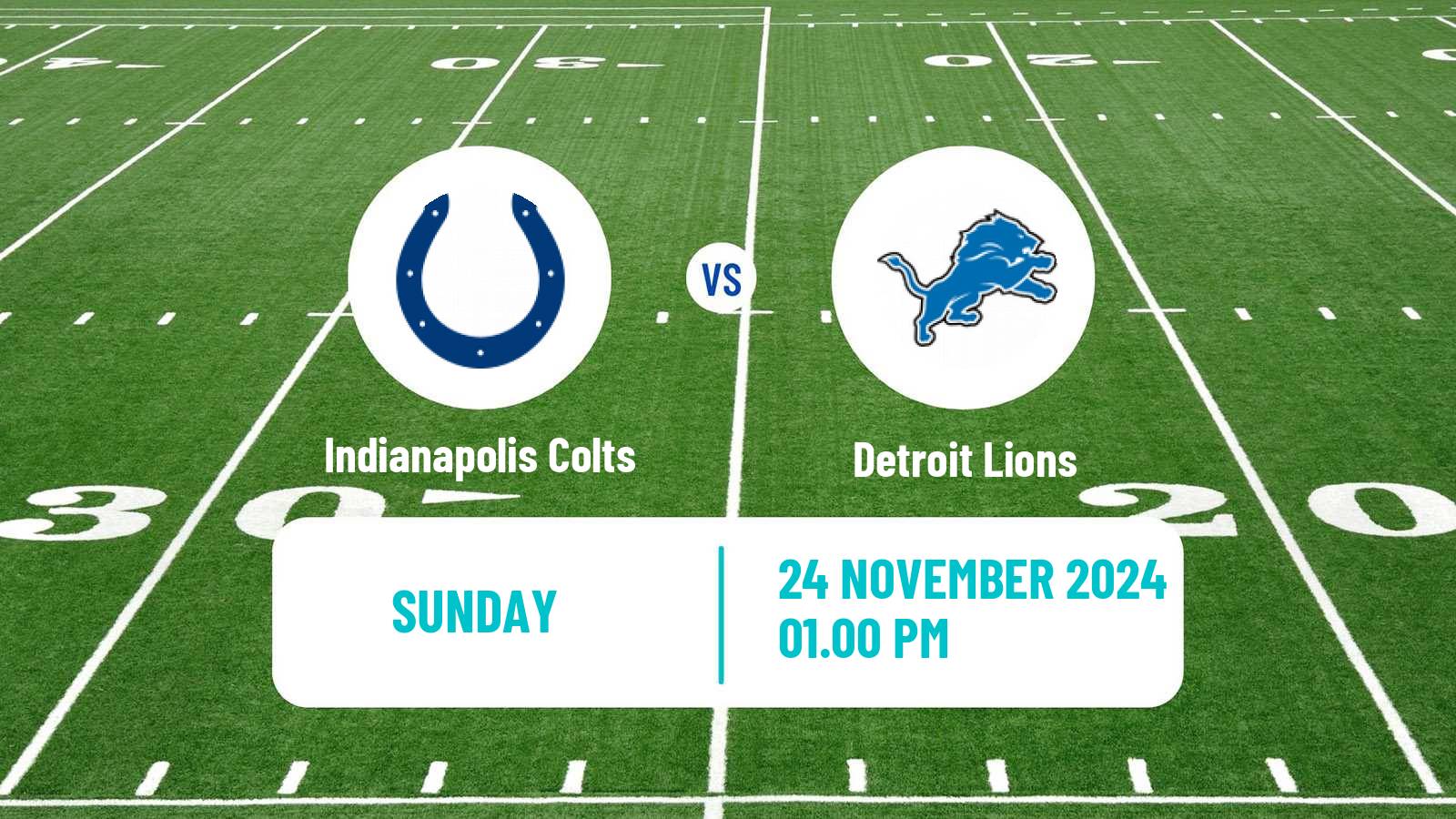 American football NFL Indianapolis Colts - Detroit Lions