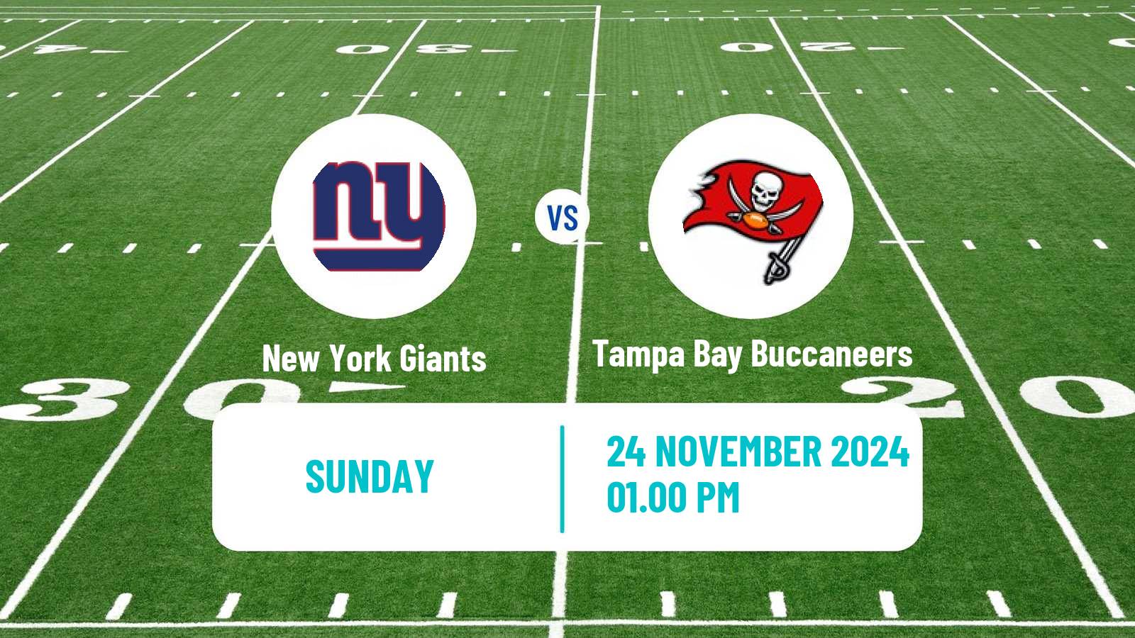 American football NFL New York Giants - Tampa Bay Buccaneers