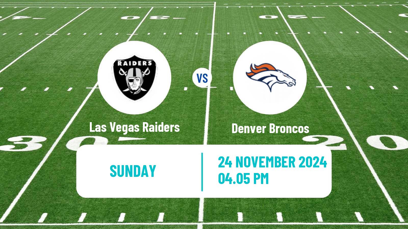 American football NFL Las Vegas Raiders - Denver Broncos