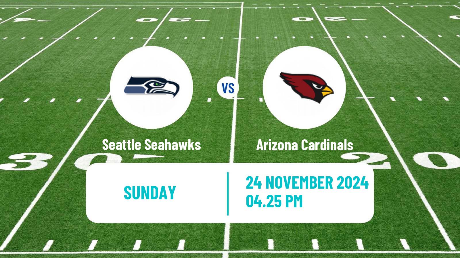 American football NFL Seattle Seahawks - Arizona Cardinals