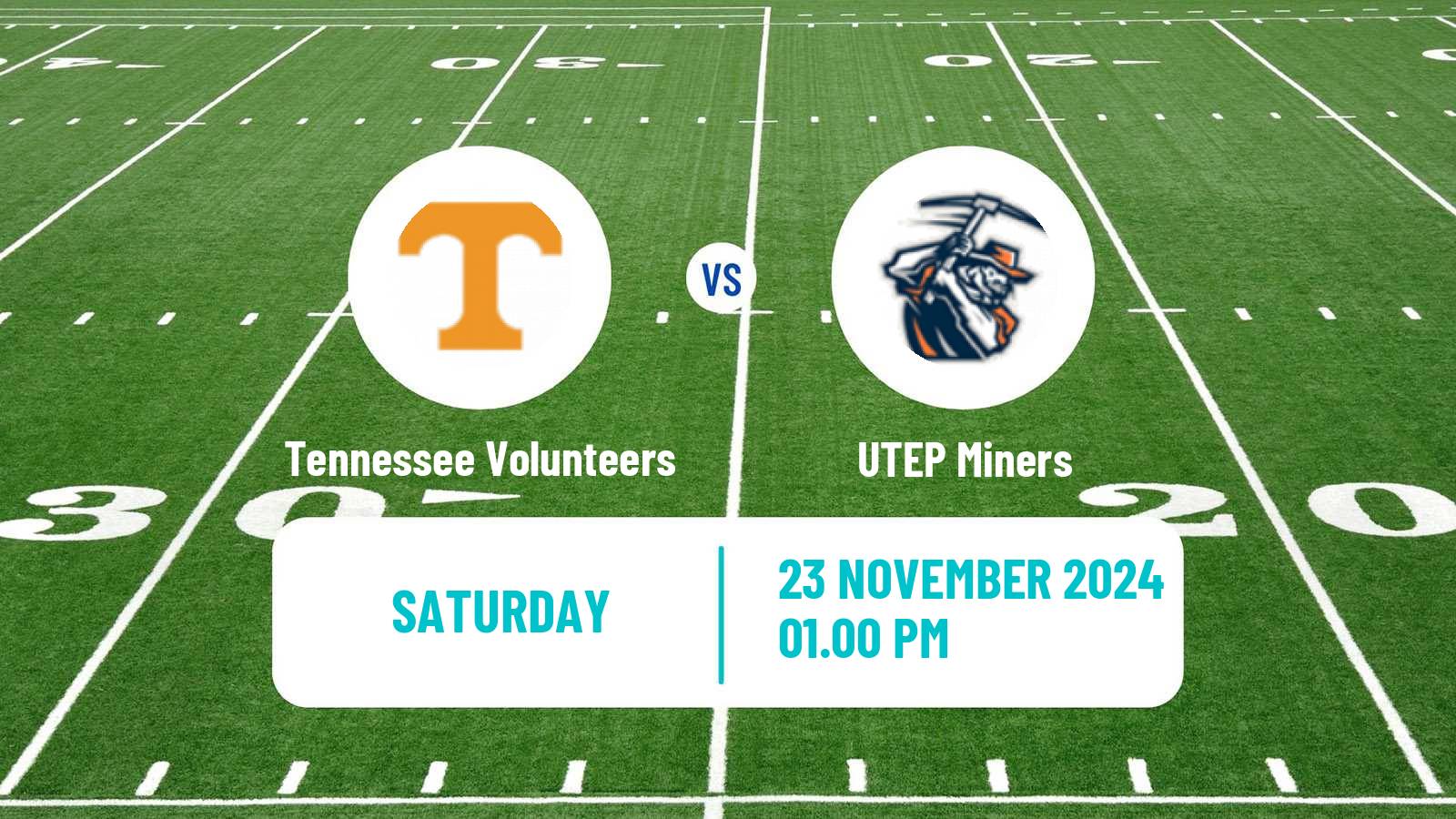 American football NCAA College Football Tennessee Volunteers - UTEP Miners