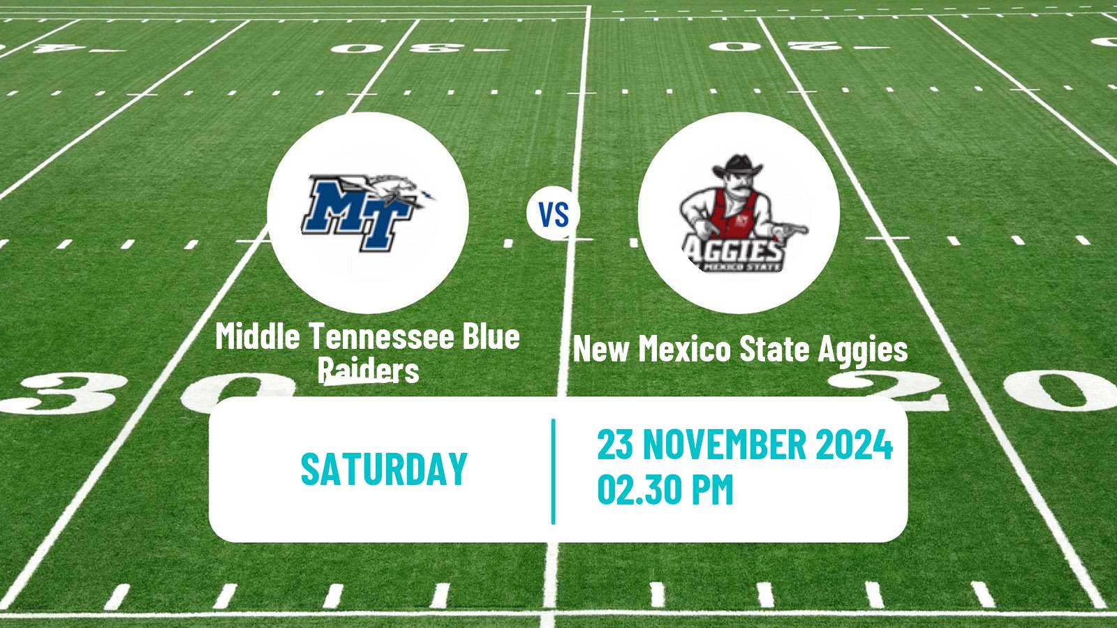 American football NCAA College Football Middle Tennessee Blue Raiders - New Mexico State Aggies