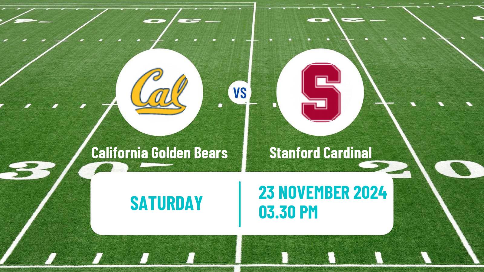 American football NCAA College Football California Golden Bears - Stanford Cardinal