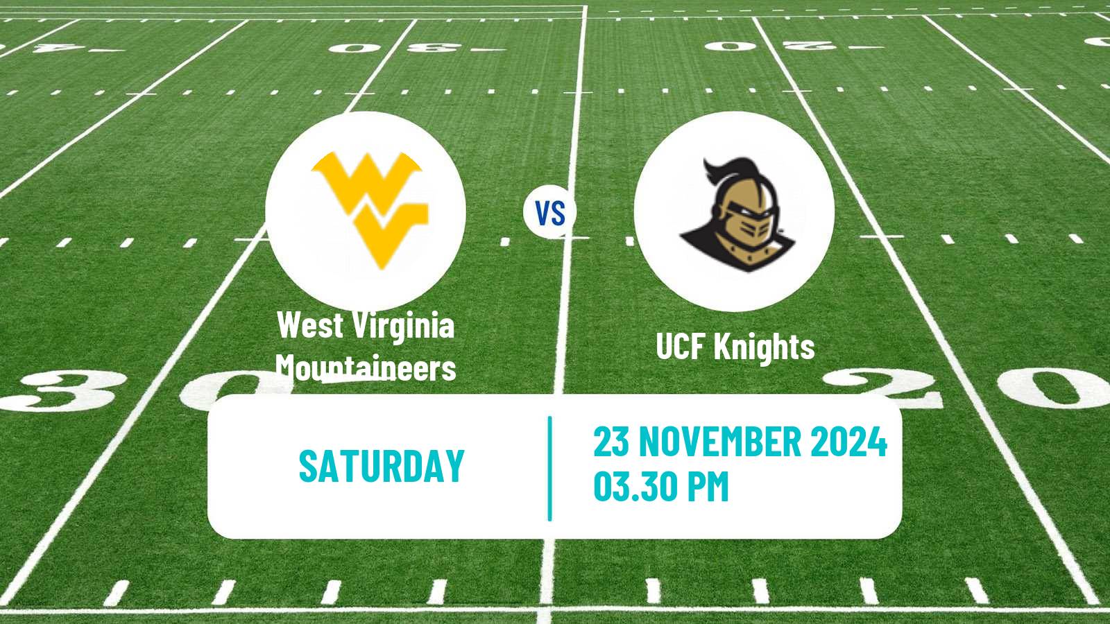 American football NCAA College Football West Virginia Mountaineers - UCF Knights