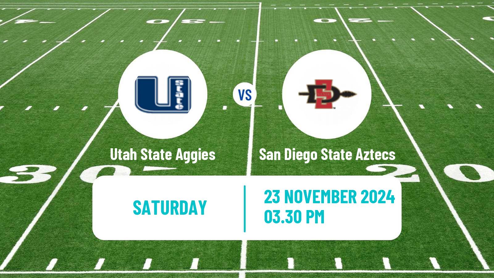 American football NCAA College Football Utah State Aggies - San Diego State Aztecs