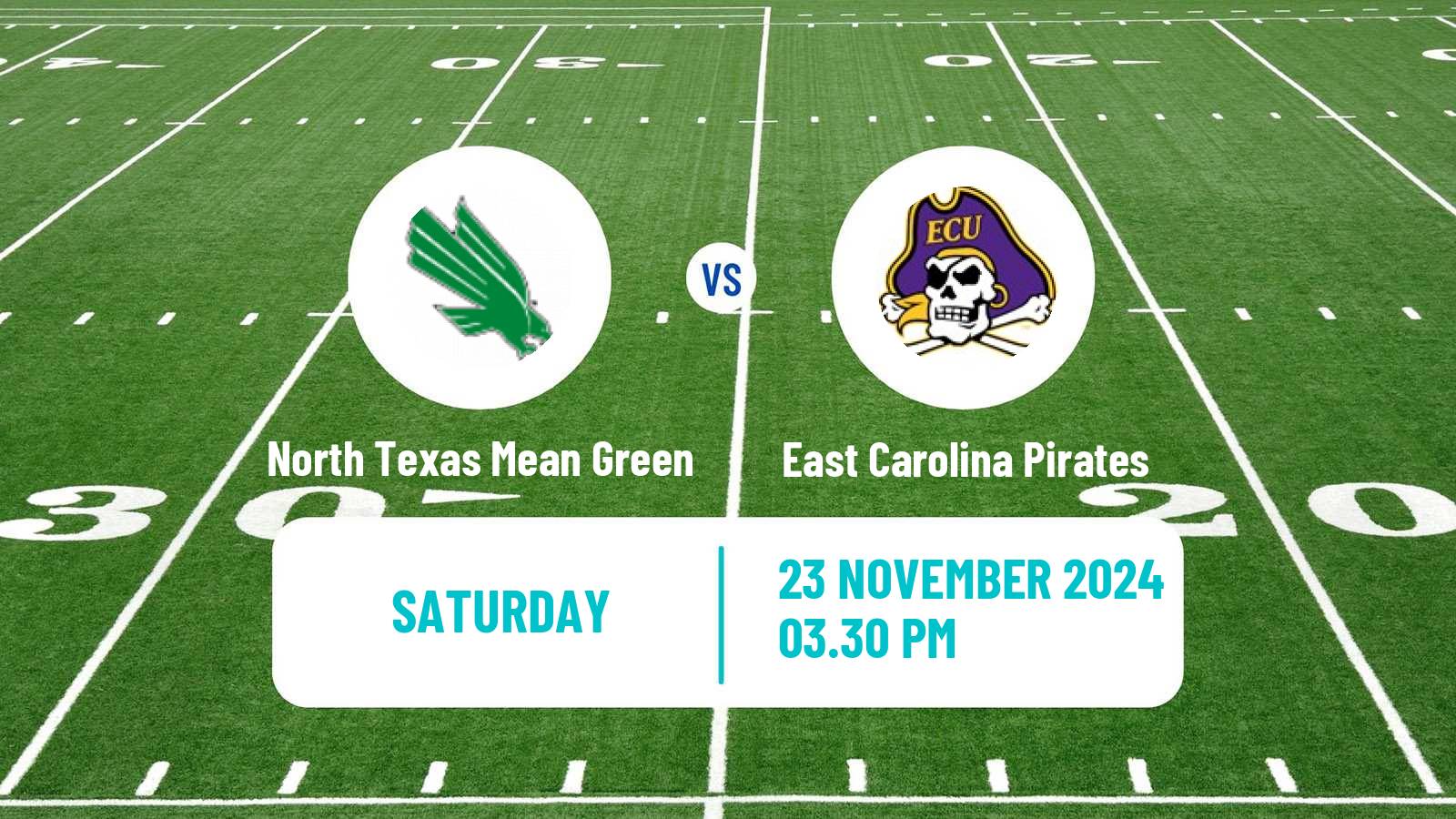 American football NCAA College Football North Texas Mean Green - East Carolina Pirates