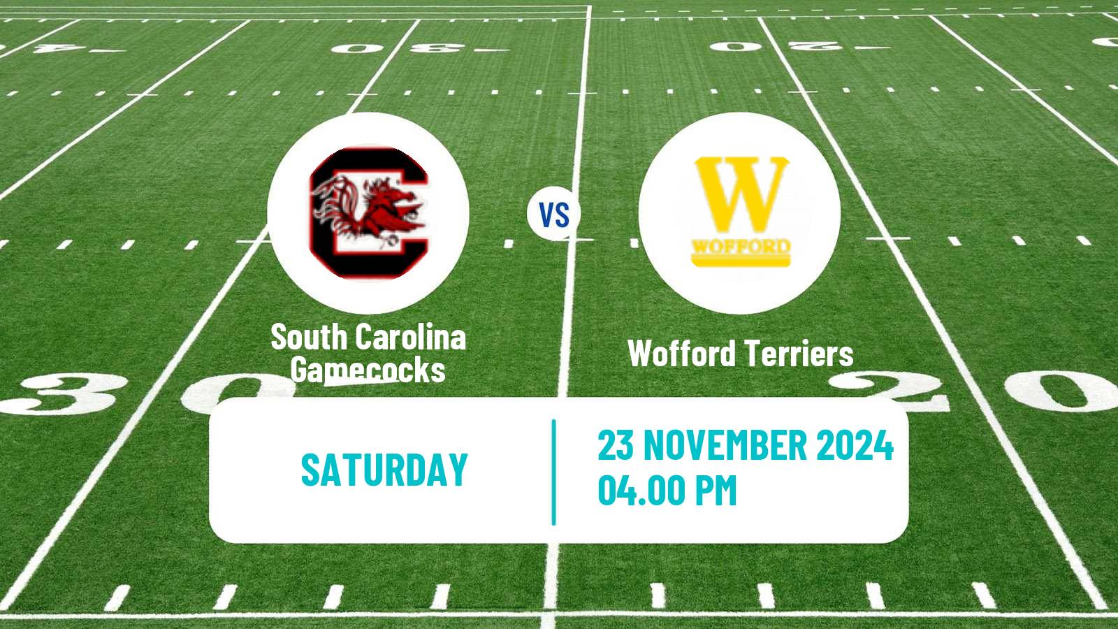 American football NCAA College Football South Carolina Gamecocks - Wofford Terriers