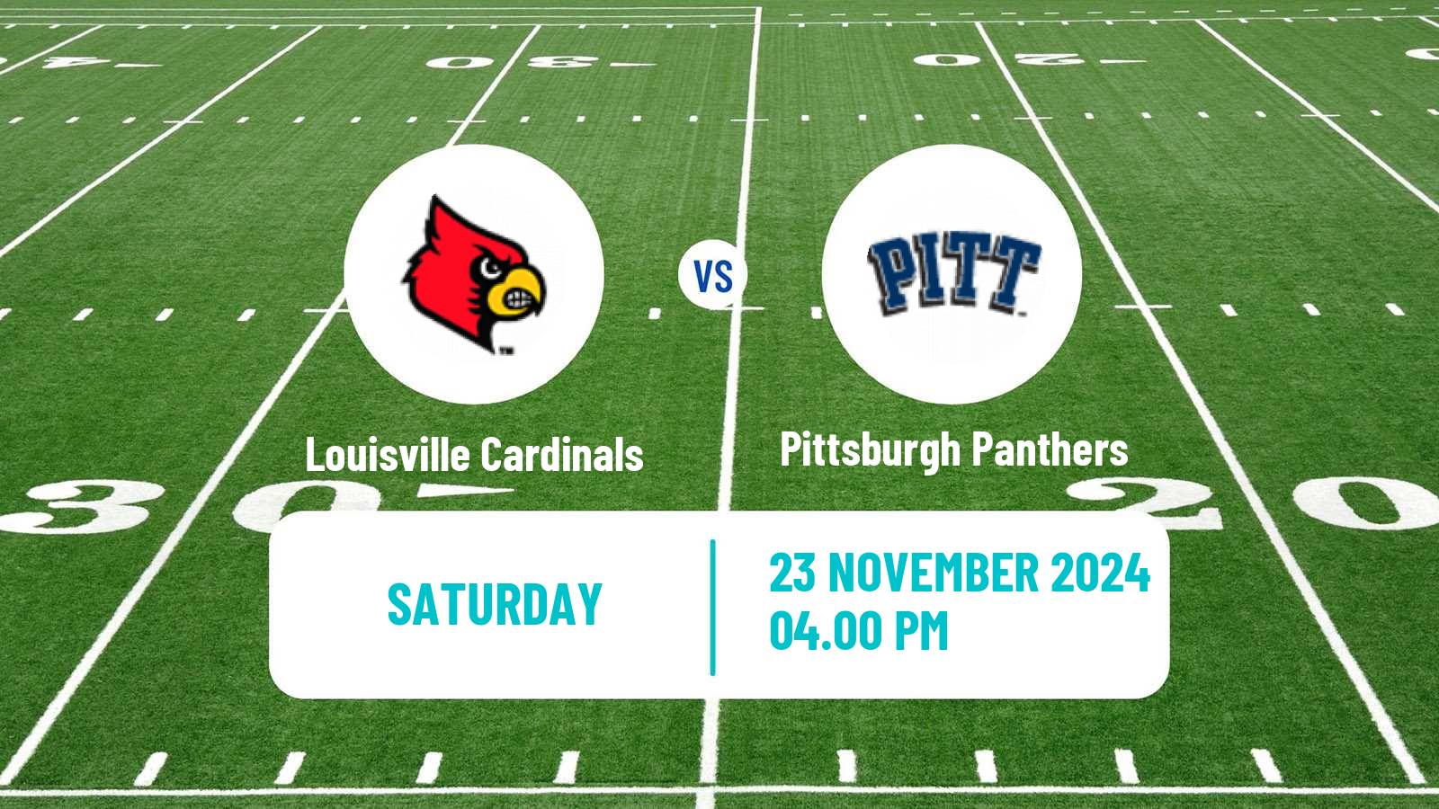 American football NCAA College Football Louisville Cardinals - Pittsburgh Panthers