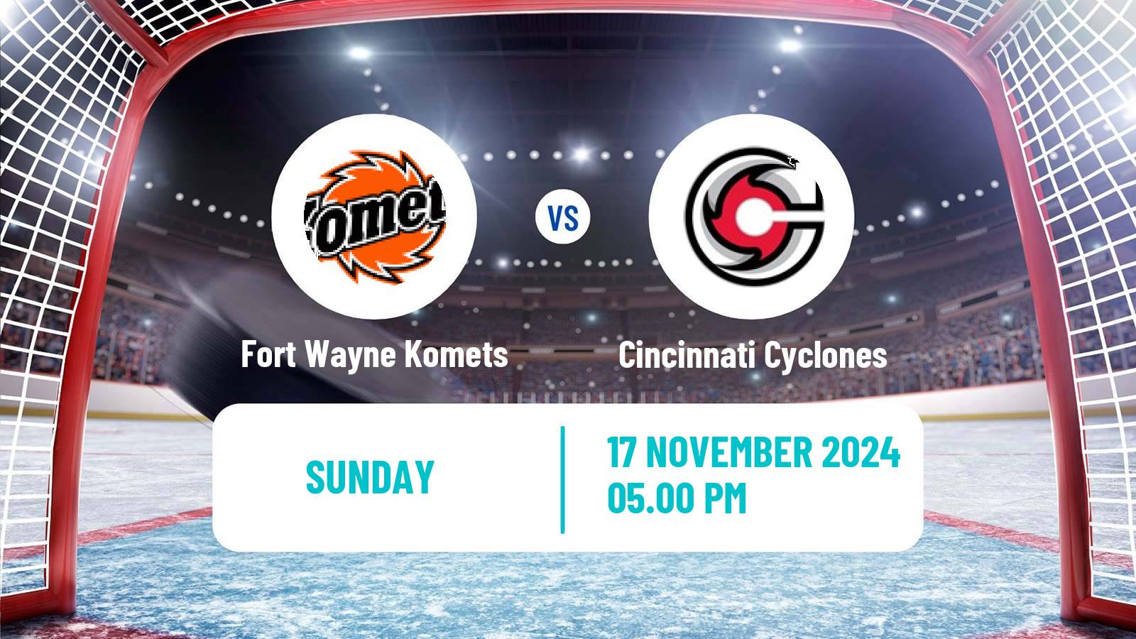 Hockey ECHL Fort Wayne Komets - Cincinnati Cyclones