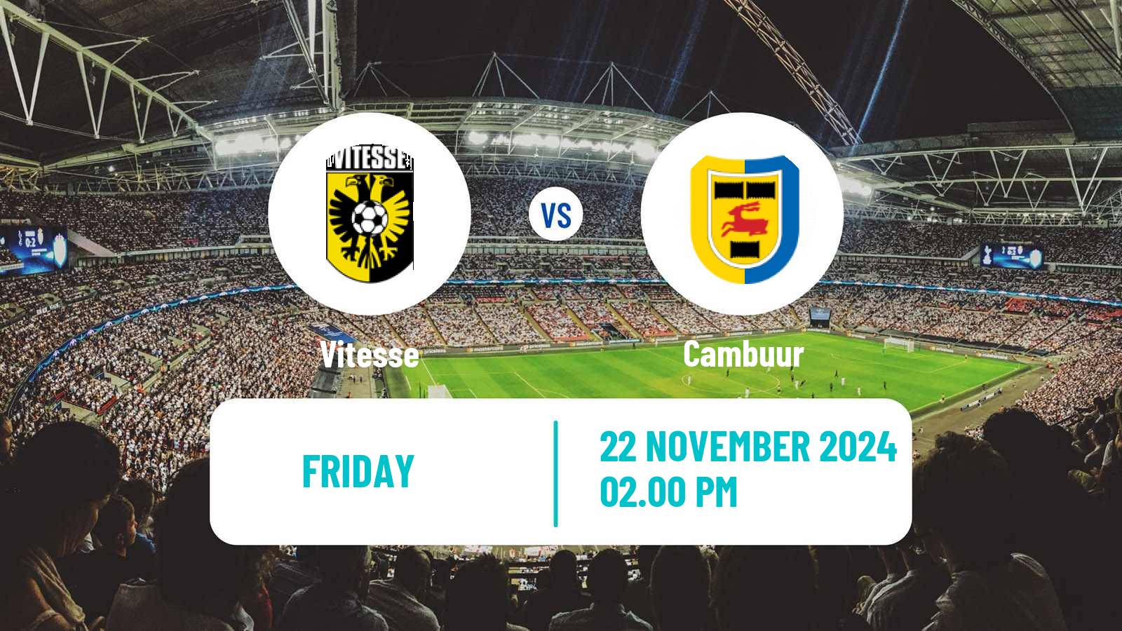 Soccer Dutch Eerste Divisie Vitesse - Cambuur