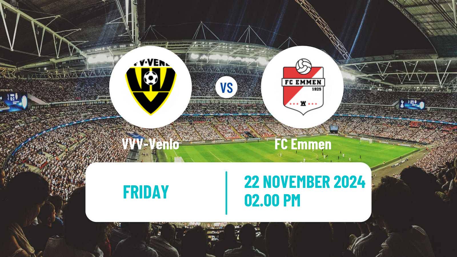 Soccer Dutch Eerste Divisie VVV-Venlo - Emmen