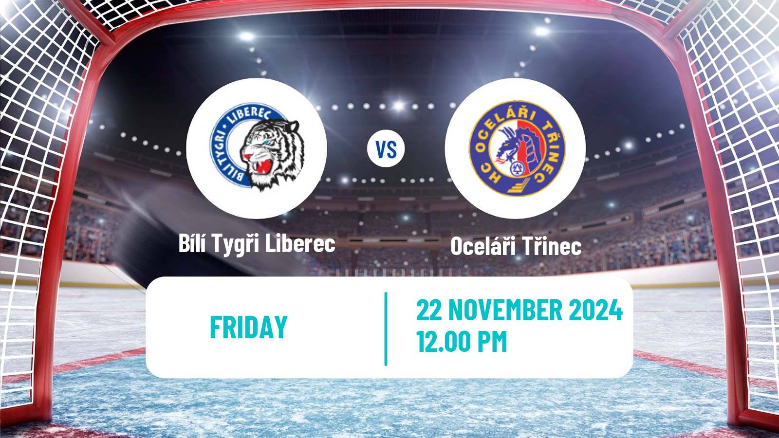 Hockey Czech Extraliga Bílí Tygři Liberec - Oceláři Třinec