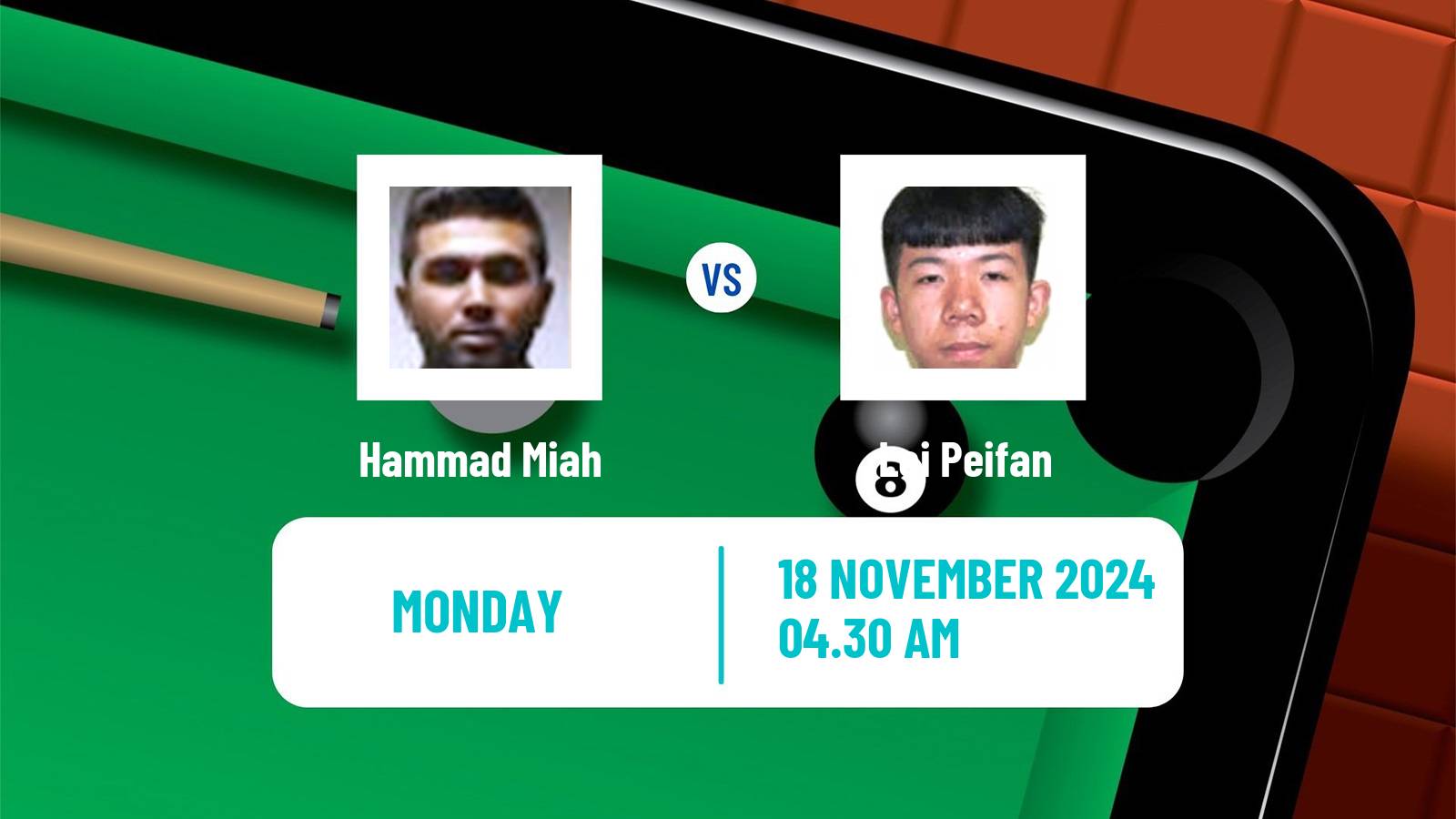 Snooker Uk Championship Hammad Miah - Lei Peifan