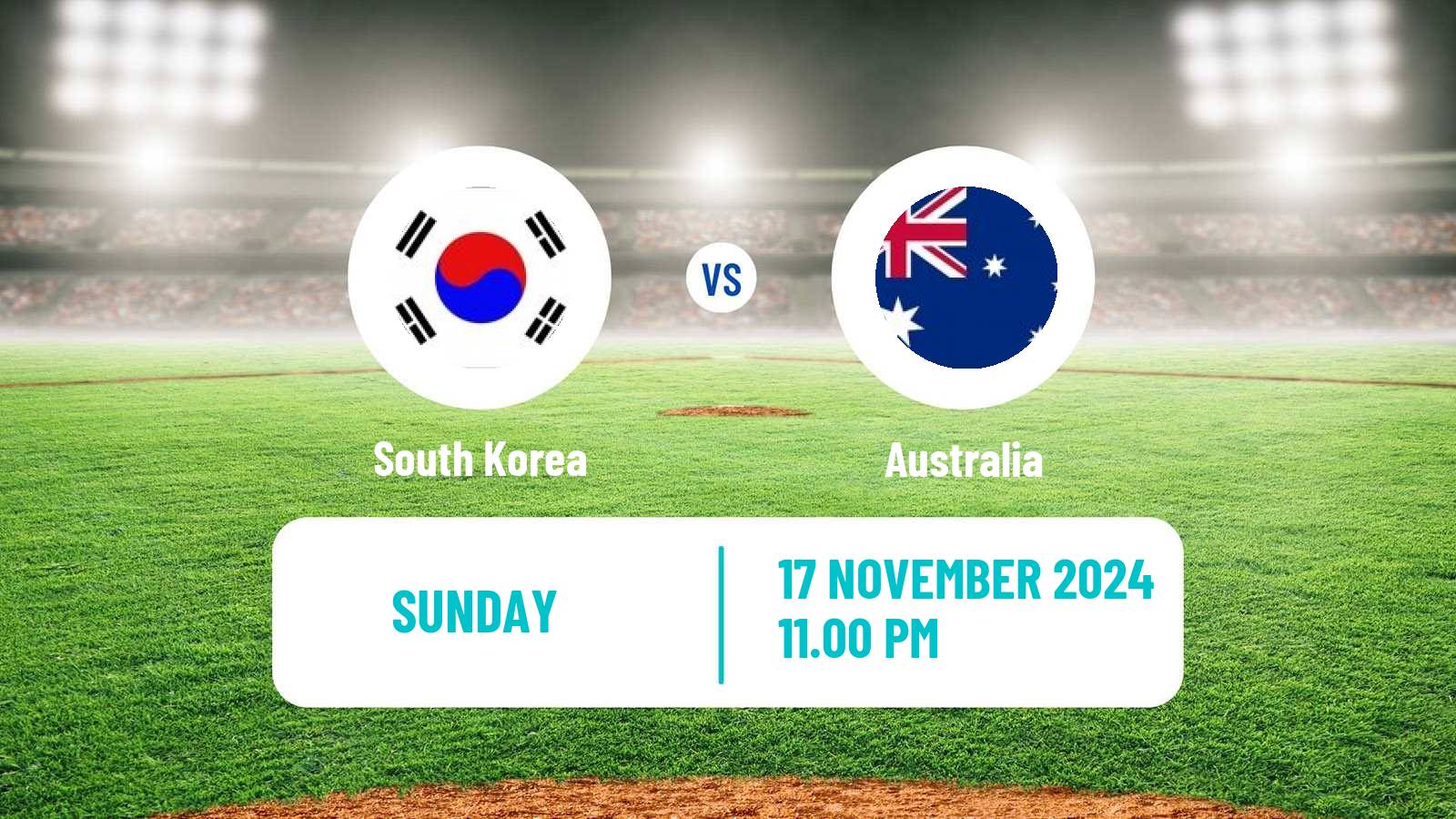 Baseball WBSC Premier 12 South Korea - Australia