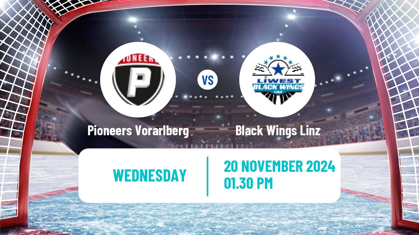 Hockey Austrian Ice Hockey League Pioneers Vorarlberg - Black Wings Linz