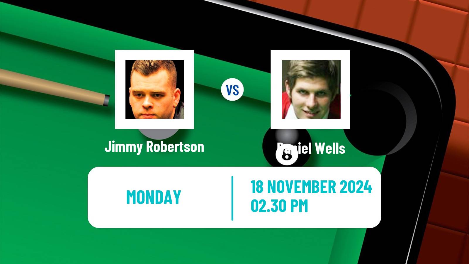 Snooker Uk Championship Jimmy Robertson - Daniel Wells