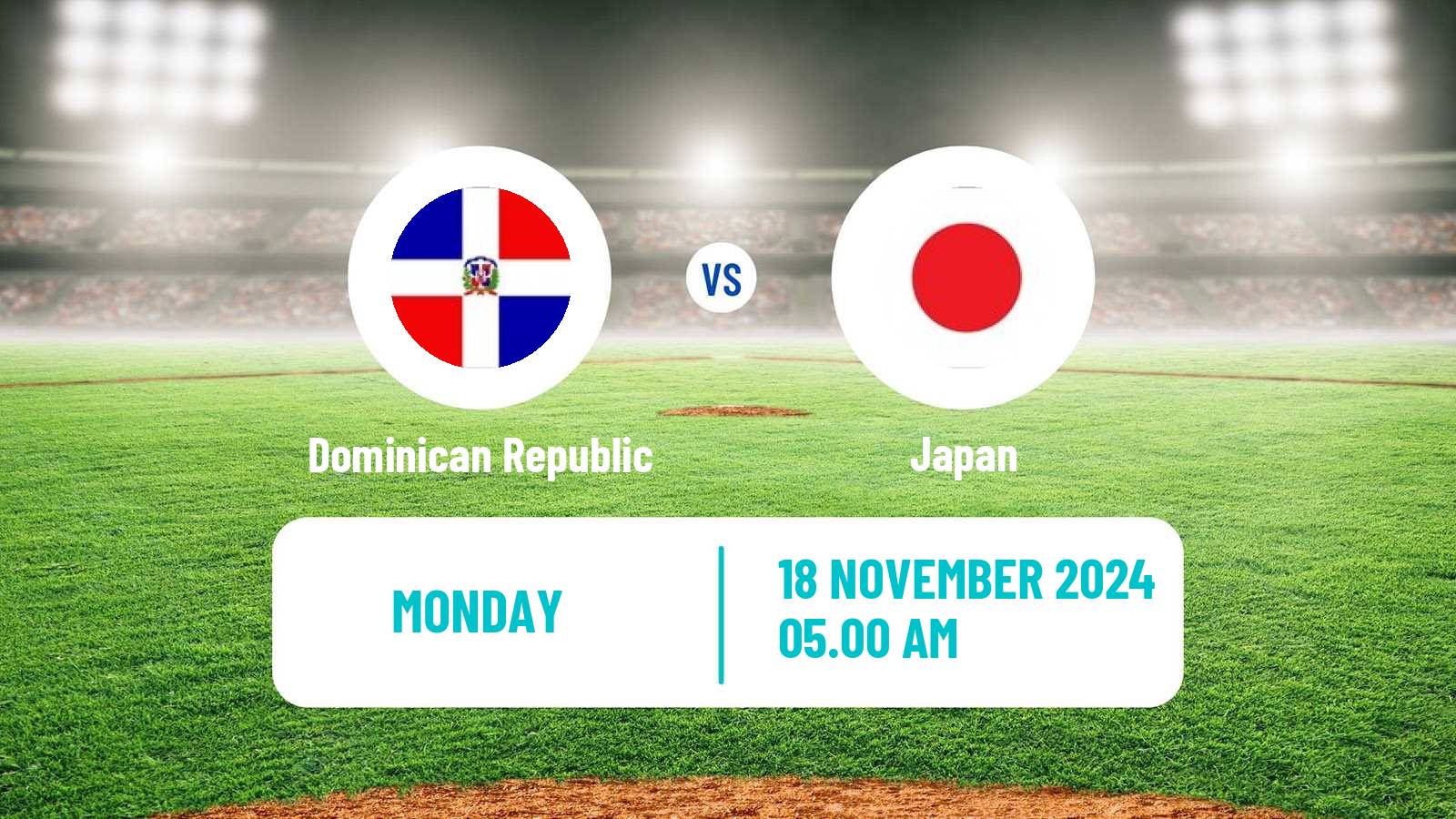 Baseball WBSC Premier 12 Dominican Republic - Japan