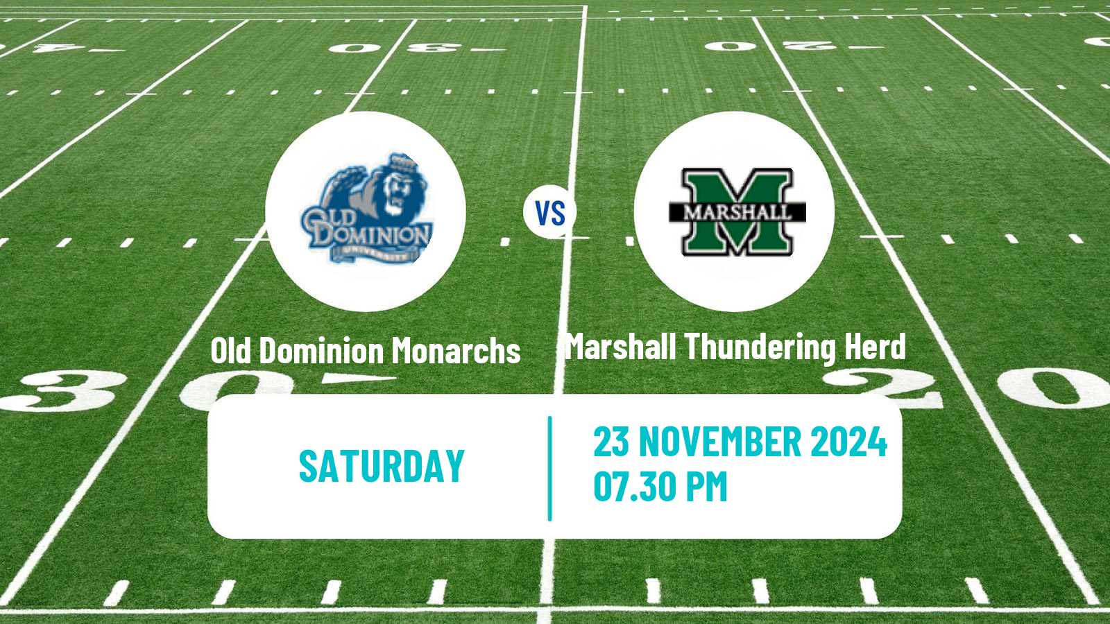 American football NCAA College Football Old Dominion Monarchs - Marshall Thundering Herd