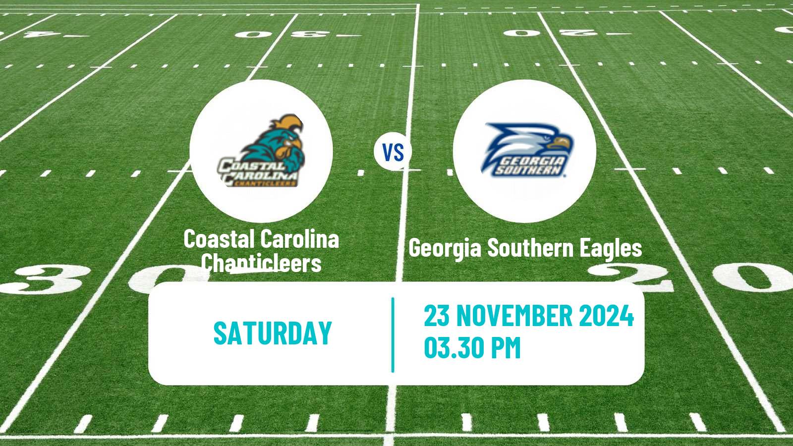 American football NCAA College Football Coastal Carolina Chanticleers - Georgia Southern Eagles