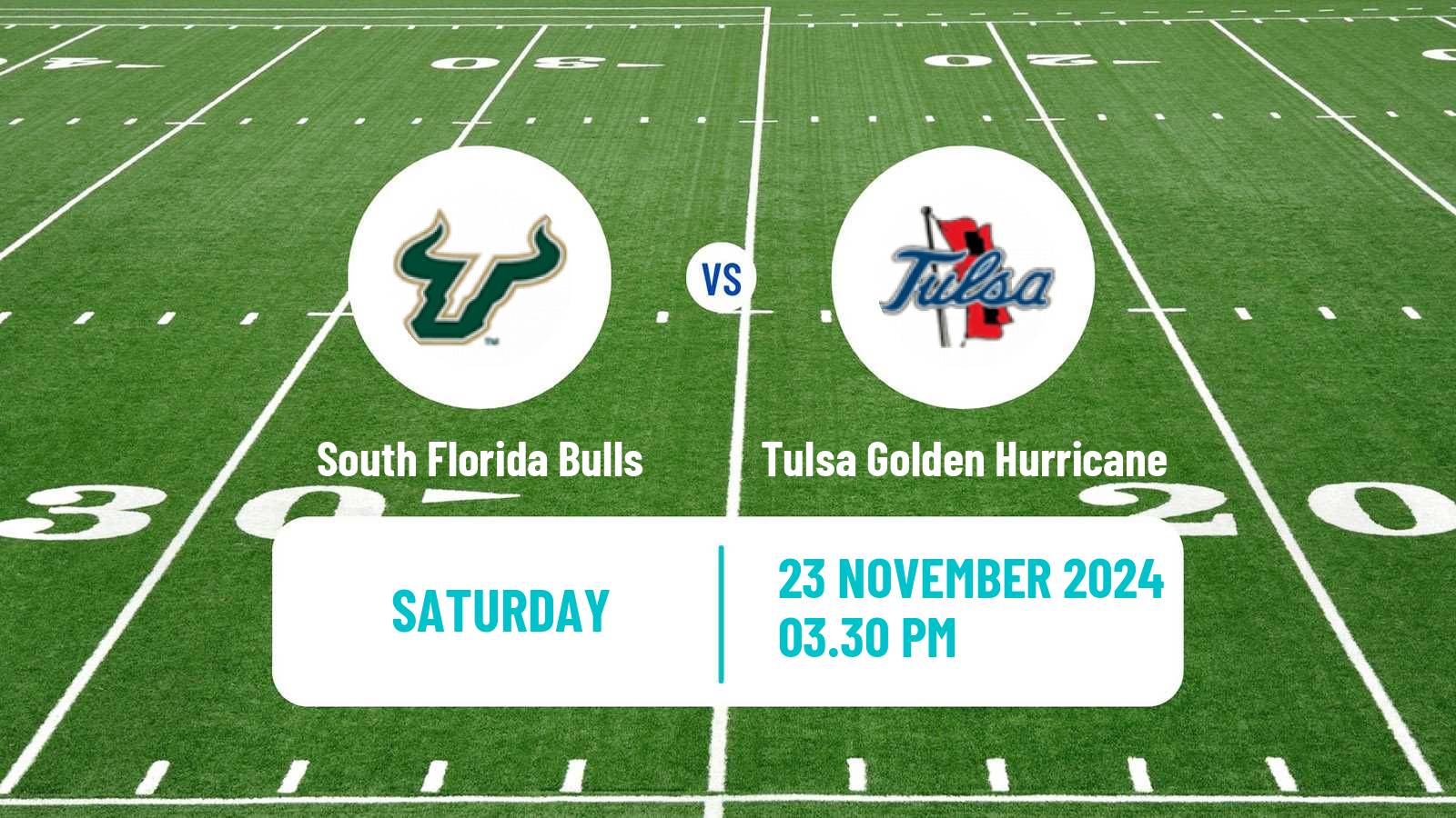 American football NCAA College Football South Florida Bulls - Tulsa Golden Hurricane