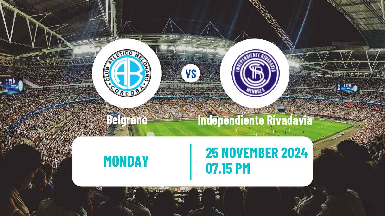 Soccer Argentinian Liga Profesional Belgrano - Independiente Rivadavia