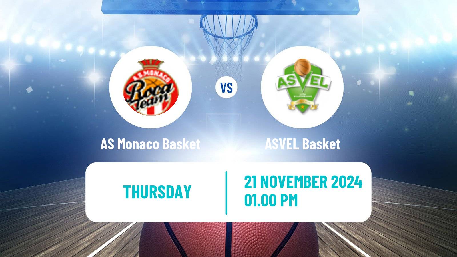 Basketball Euroleague AS Monaco Basket - ASVEL Basket