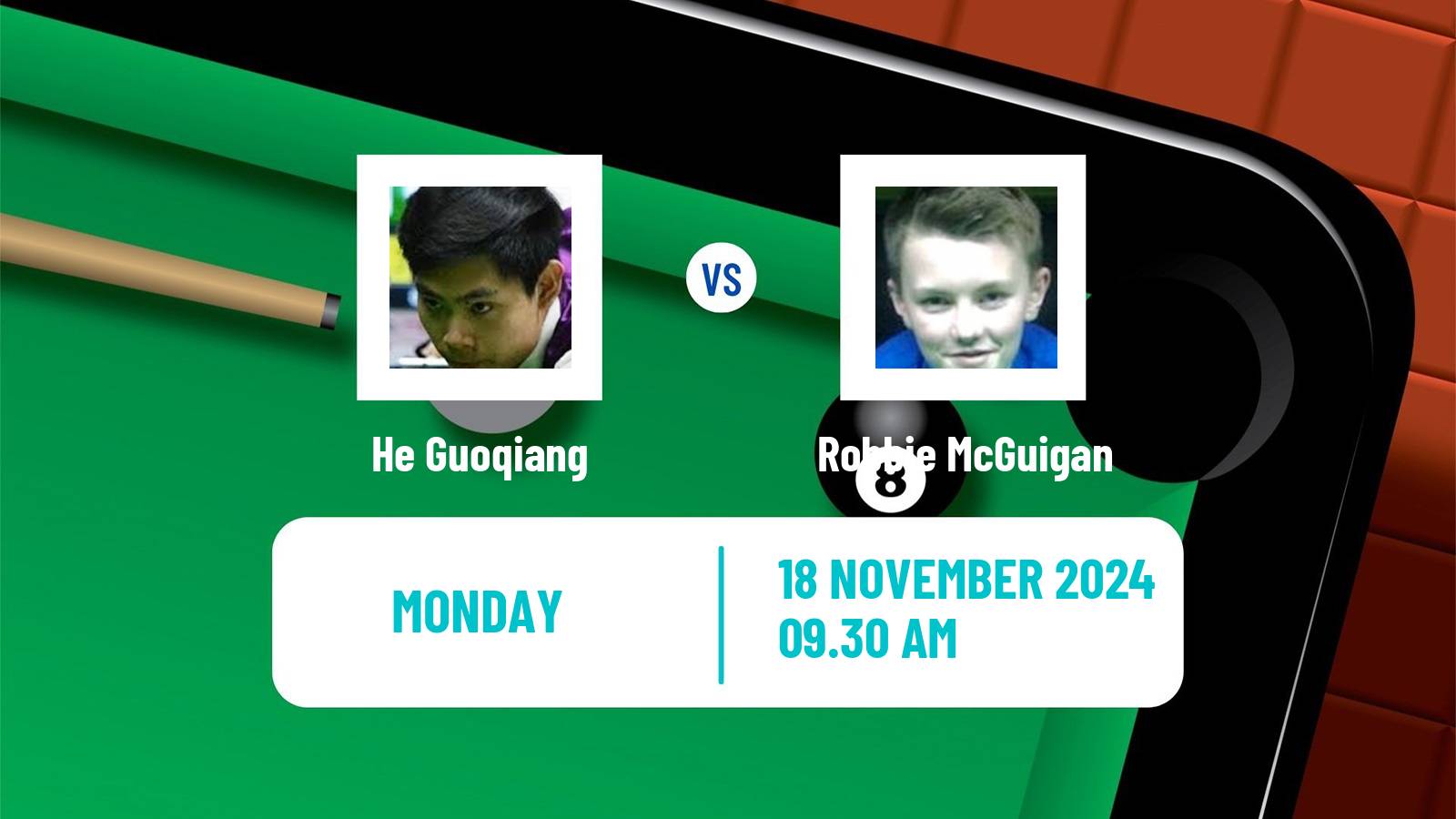 Snooker Uk Championship He Guoqiang - Robbie McGuigan