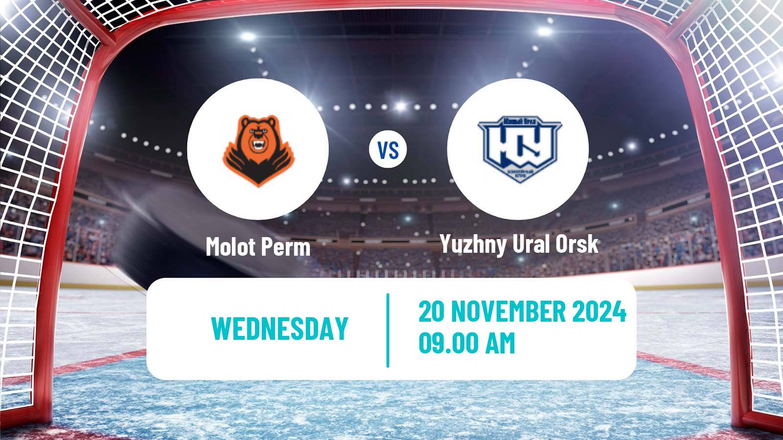 Hockey VHL Molot Perm - Yuzhny Ural Orsk