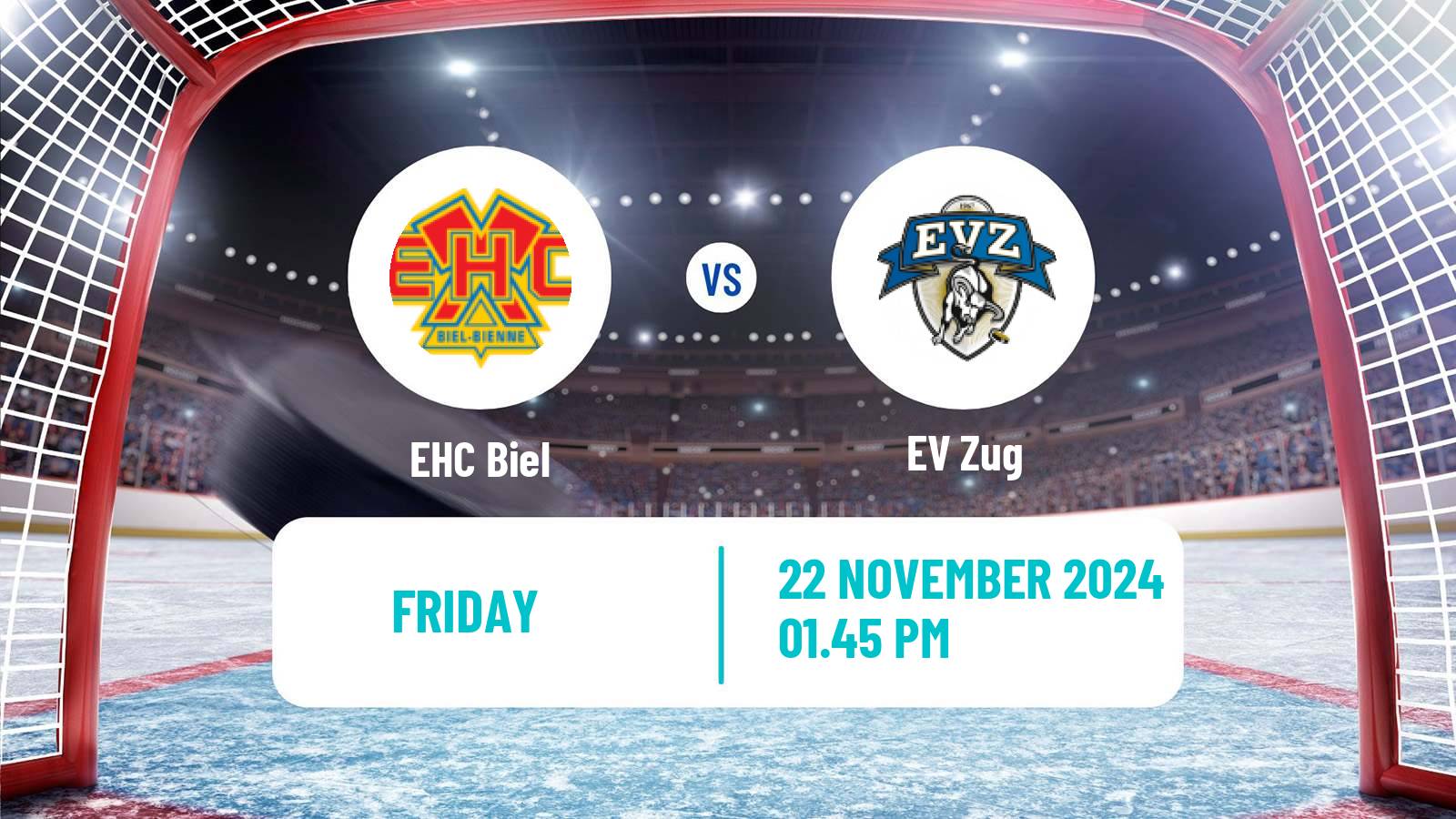 Hockey Swiss National League Hockey Biel - EV Zug