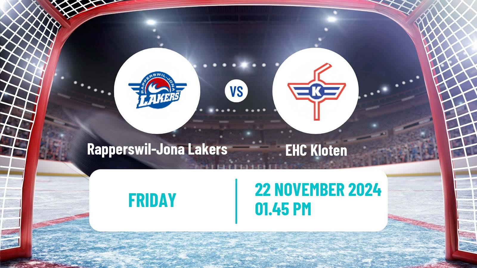 Hockey Swiss National League Hockey Rapperswil-Jona Lakers - EHC Kloten