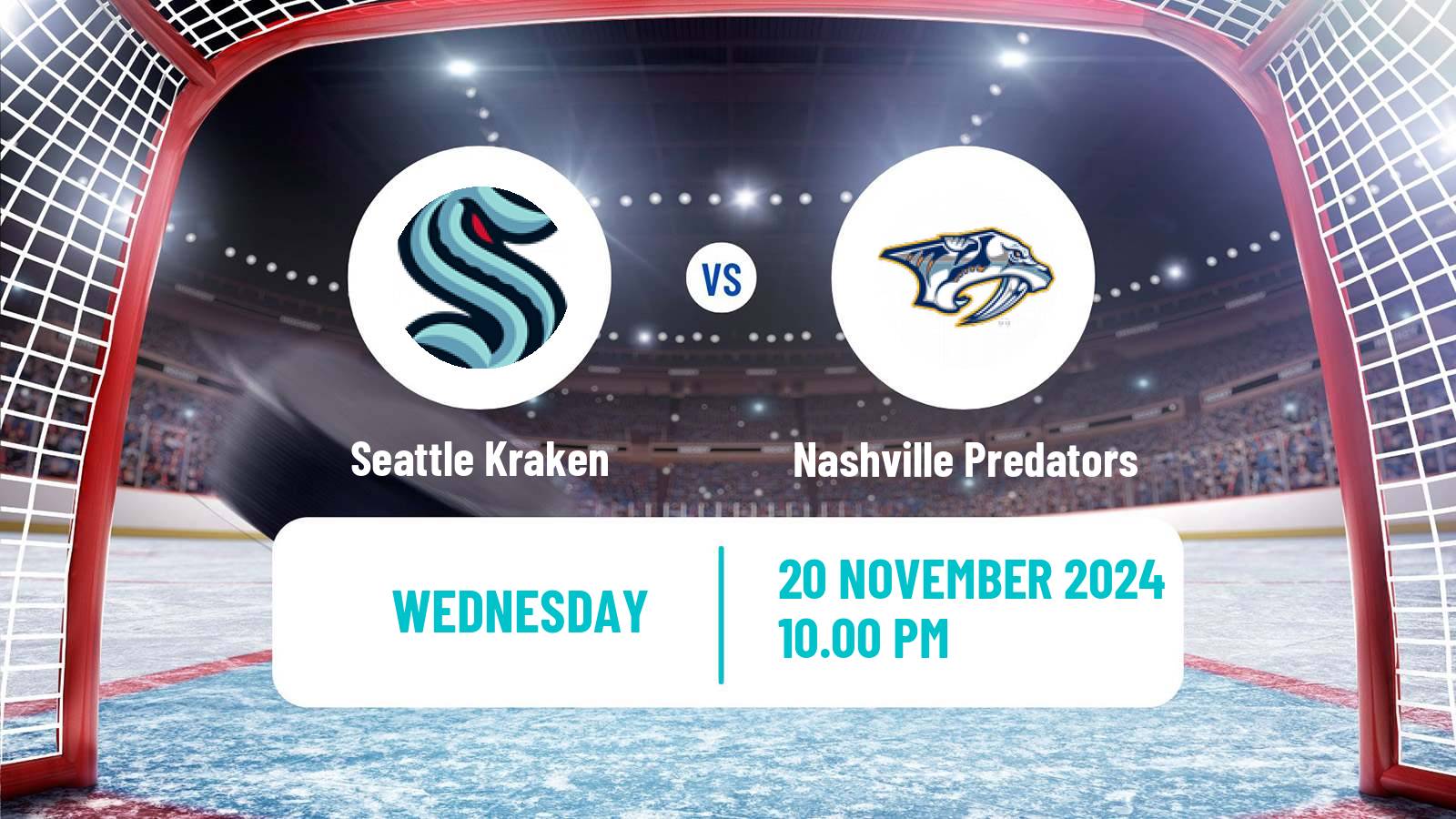 Hockey NHL Seattle Kraken - Nashville Predators