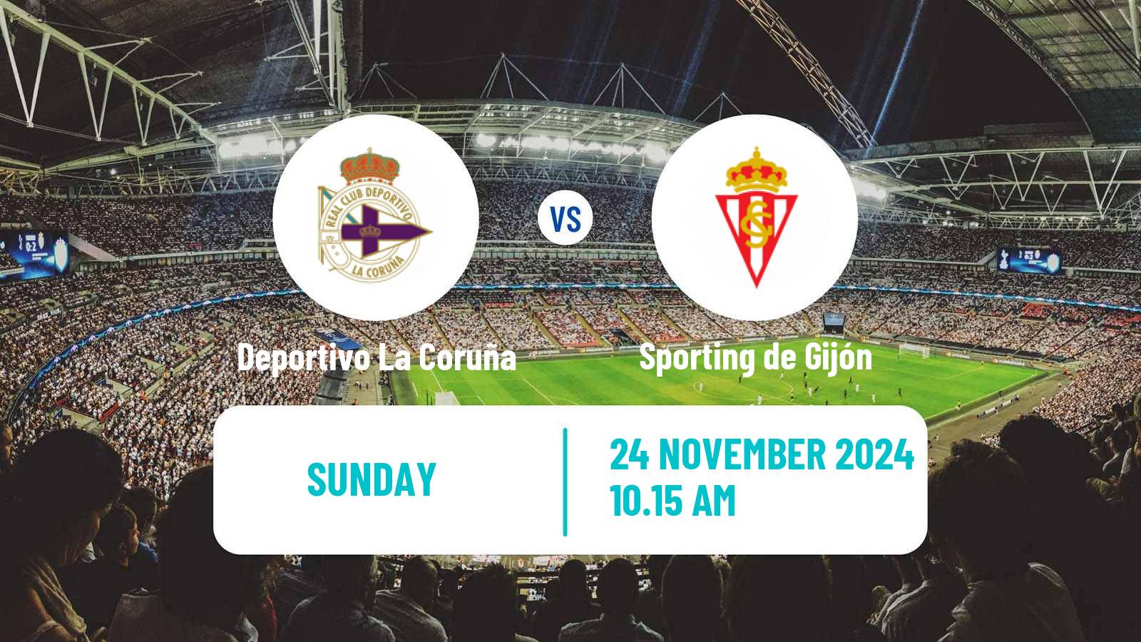 Soccer Spanish LaLiga2 Deportivo La Coruña - Sporting de Gijón