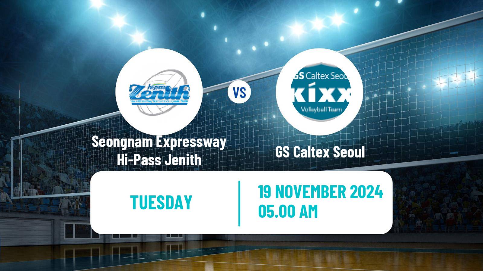 Volleyball South Korean V-League Women Seongnam Expressway Hi-Pass Jenith - GS Caltex Seoul