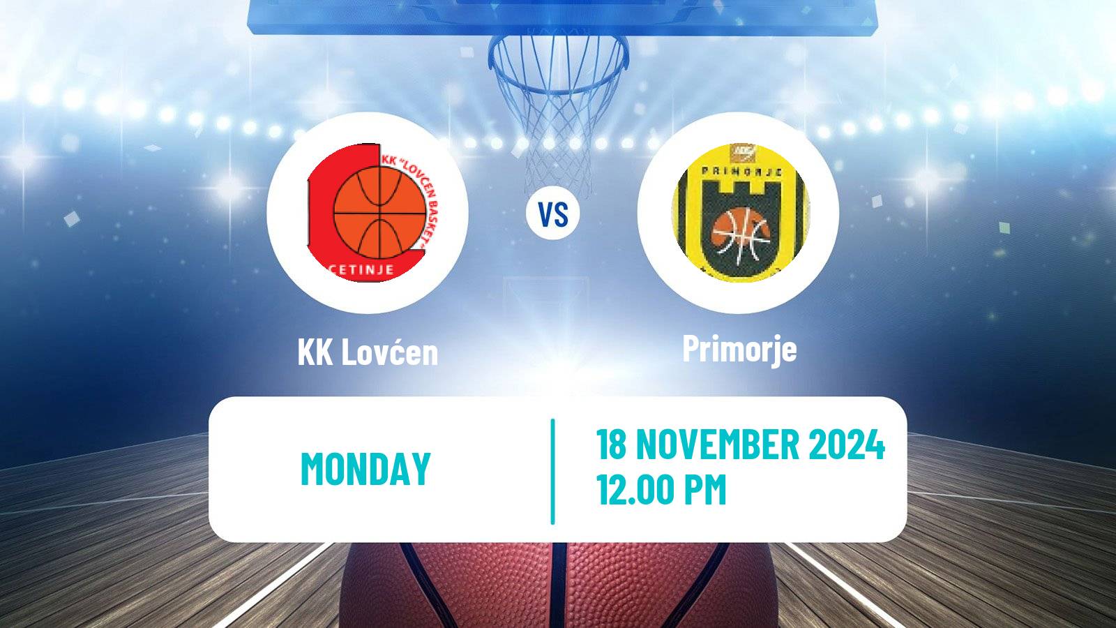 Basketball Montenegrin Prva A Liga Basketball Lovćen - Primorje