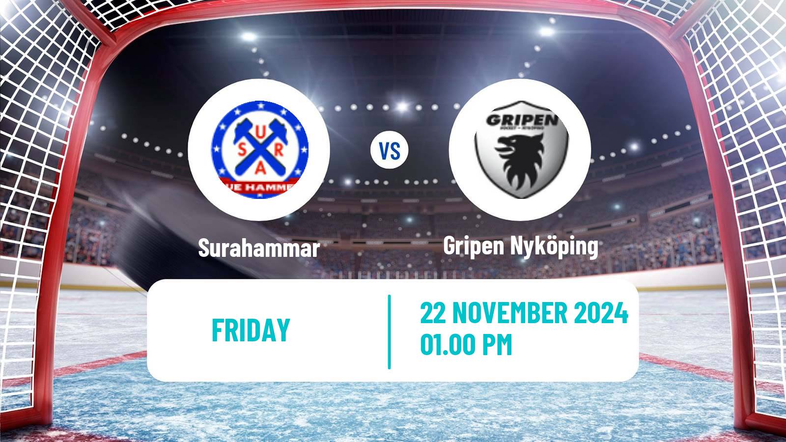 Hockey Swedish HockeyEttan Ostra Surahammar - Gripen Nyköping