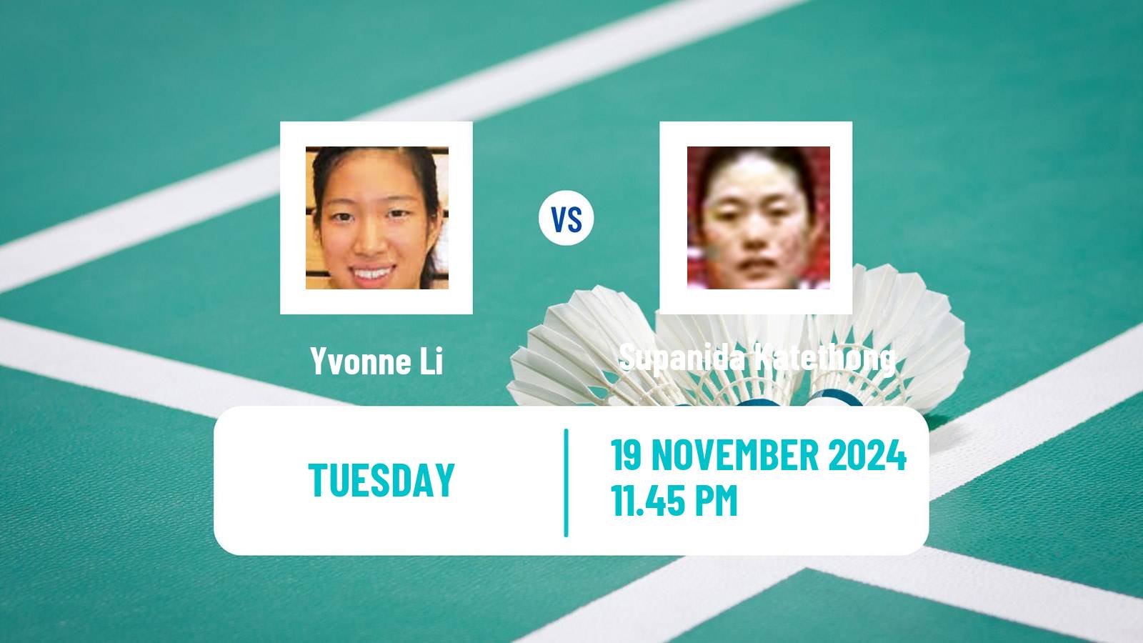 Badminton BWF World Tour China Masters 3 Women Yvonne Li - Supanida Katethong