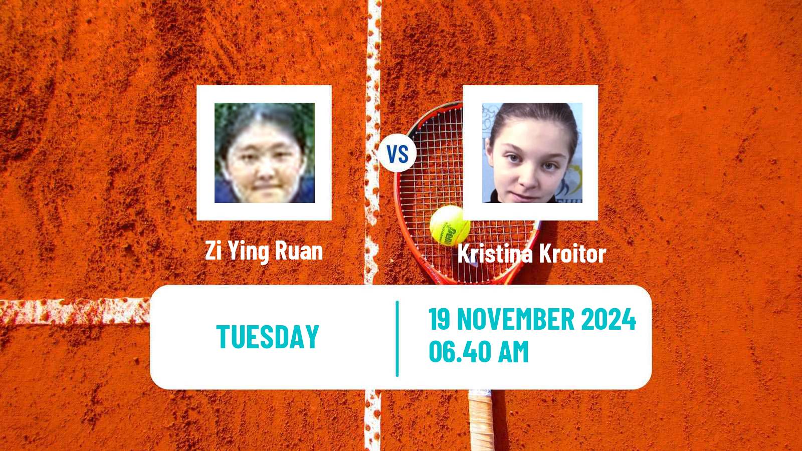 Tennis ITF W15 Antalya 37 Women 2024 Zi Ying Ruan - Kristina Kroitor