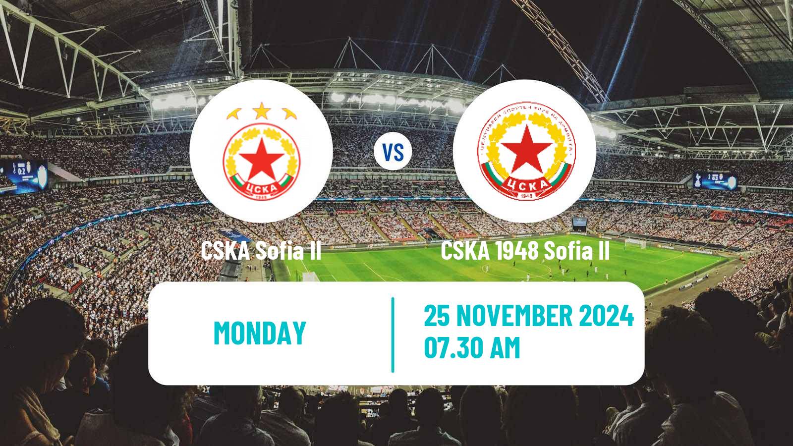 Soccer Bulgarian Vtora Liga CSKA Sofia II - CSKA 1948 Sofia II