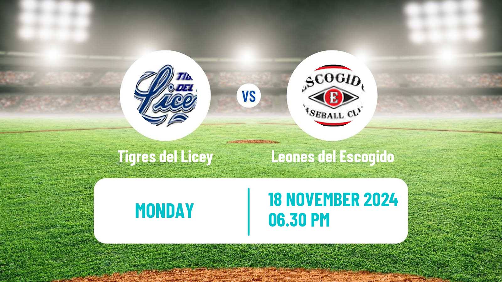 Baseball LIDOM Tigres del Licey - Leones del Escogido