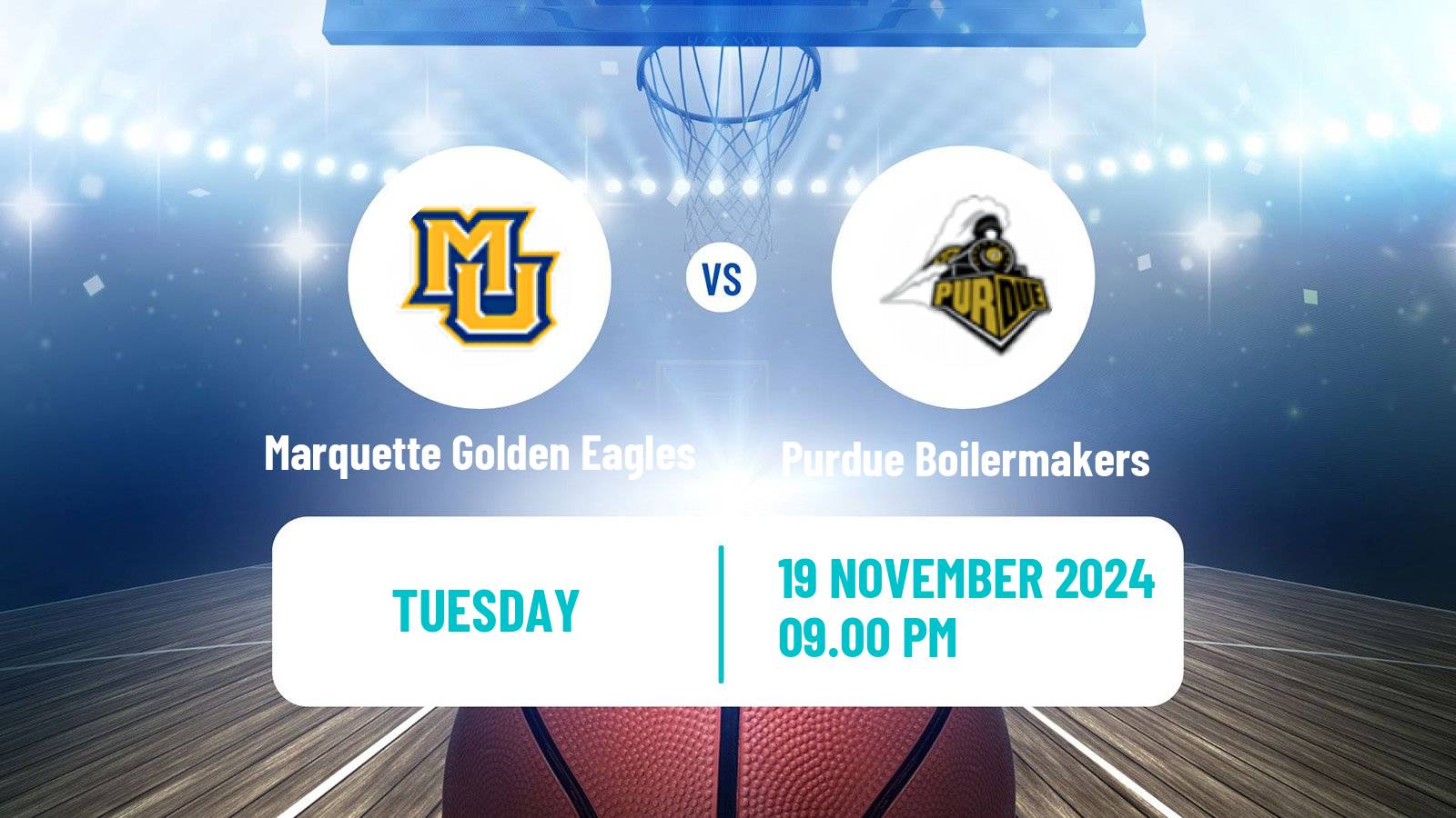 Basketball NCAA College Basketball Marquette Golden Eagles - Purdue Boilermakers