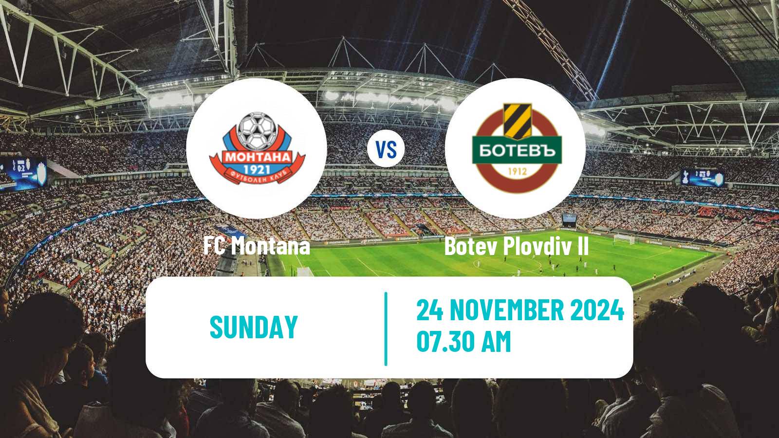 Soccer Bulgarian Vtora Liga Montana - Botev Plovdiv II